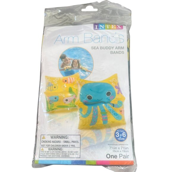 Intex Sea Buddy Arm Bands Kids 3-6 Years Octopus Fish 2 Air Chambers NEW - Picture 1 of 9